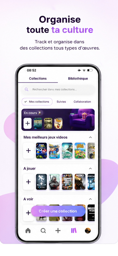 Collections dans l’application Kaura
